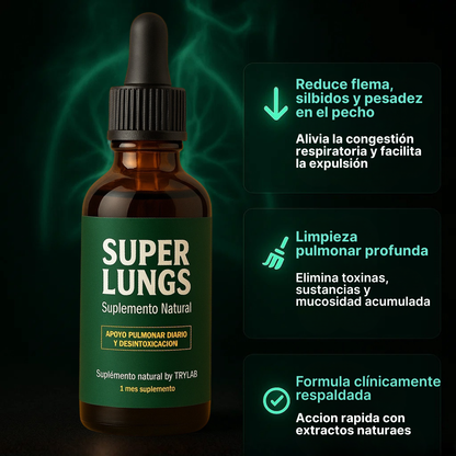 SUPER LUNGS – Suplemento Natural de Cuidado Pulmonar